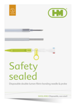 Disposable double-lumen ﬁbrin bonding needle & probe